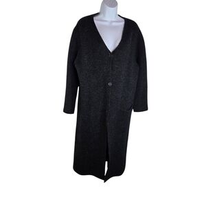 COS alpaca wool charcoal long cardigan duster sweater